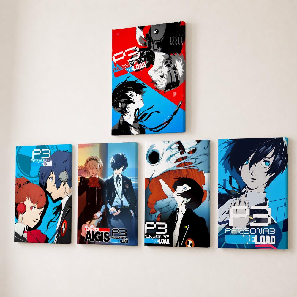 Canvas Wrap Ready - Videogame P-Persona 3 Schilderij Kalligrafie HD