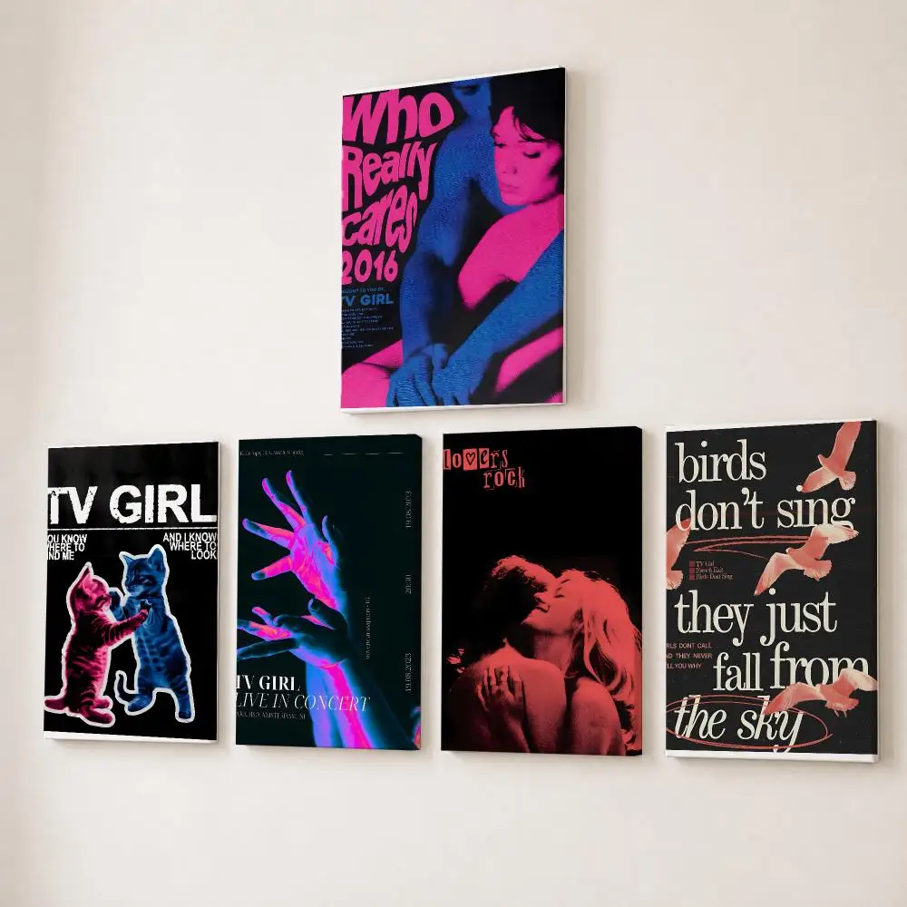 Canvas Wrap Ready - Muziekband TV G-Girl Schilderij Kalligrafie HD