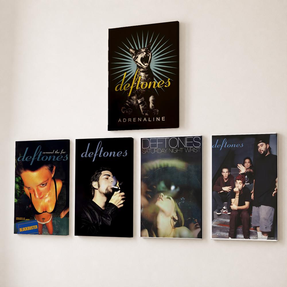 Canvas Wrap Ready - Rockband D-Deftones Schilderij Kalligrafie HD Canvas