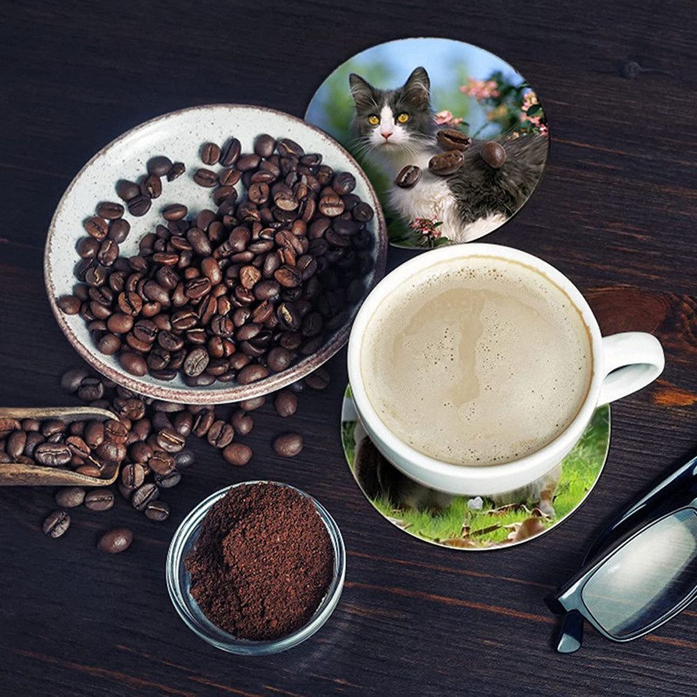 Coaster Sublimation Blank - 50 stuks ronde blanco onderzetters voor