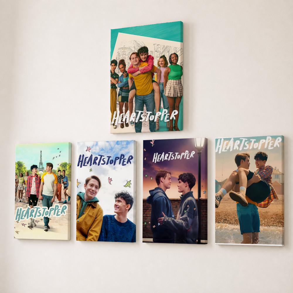 Canvas Wrap Ready - TV Hot H-Heartstopper Film Schilderij Kalligrafie