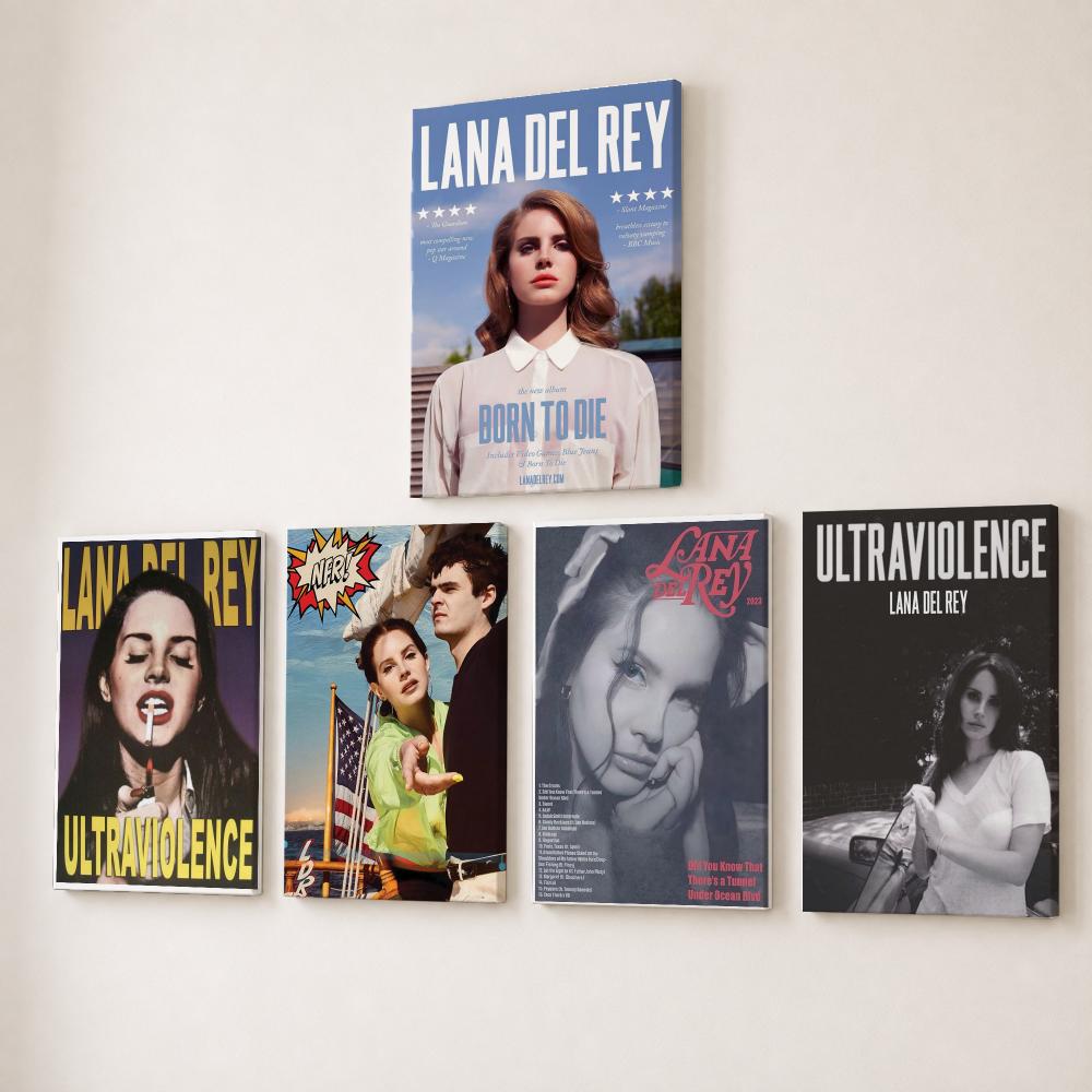 Canvas Wrap Ready - Beroemde zangeres L-Lana Del Rey Schilderij