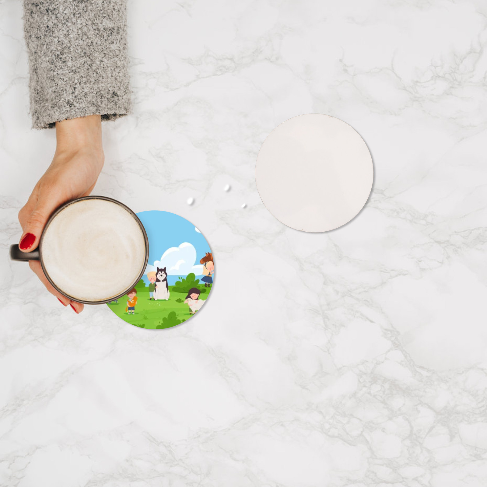 Coaster Sublimation Blank - 10 stuks sublimatie houten onderzetters, blanco's