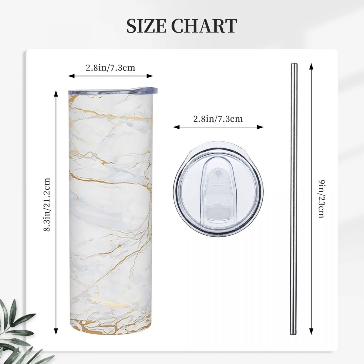 Wit en goud marmeren roestvrij - Tumbler 20Oz White recensie en prijs