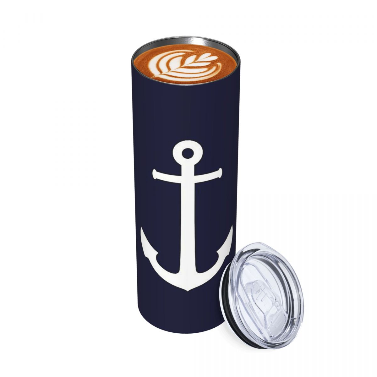Witte anker op marineblauwe ro - Tumbler 20Oz White recensie en prijs