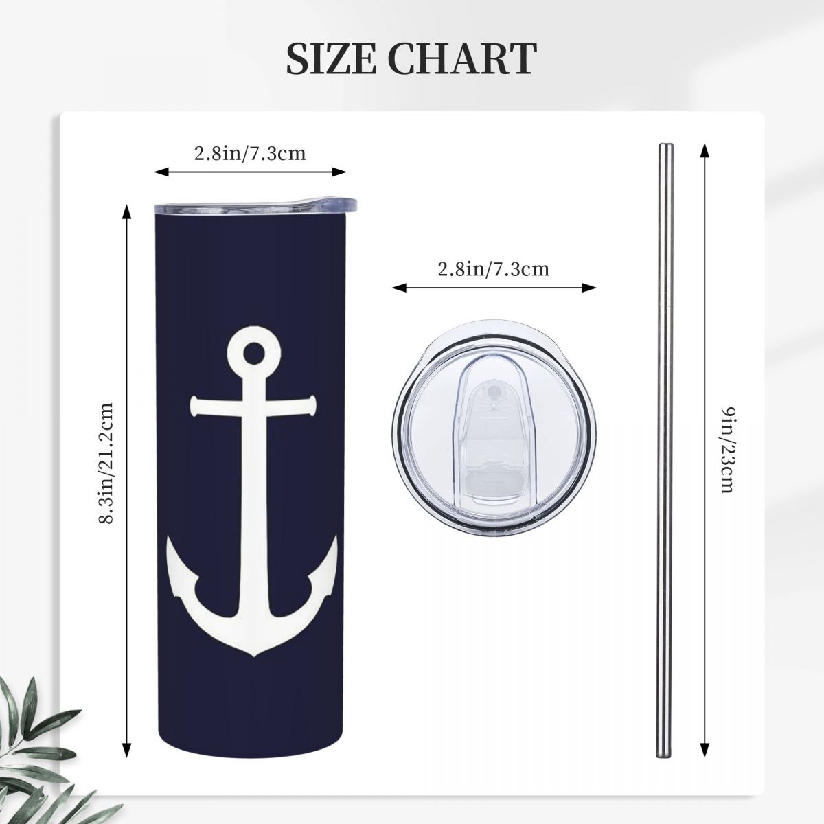 Witte anker op marineblauwe ro - Tumbler 20Oz White recensie en prijs