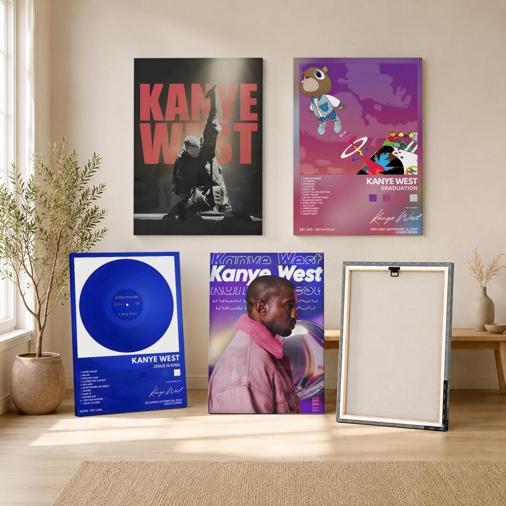 Rapper Zanger K-Kanye West Sch - Canvas Wrap Ready recensie en prijs
