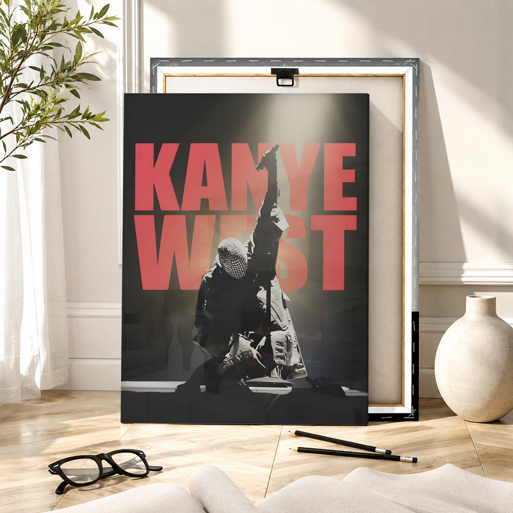 Rapper Zanger K-Kanye West Sch - Canvas Wrap Ready recensie en prijs