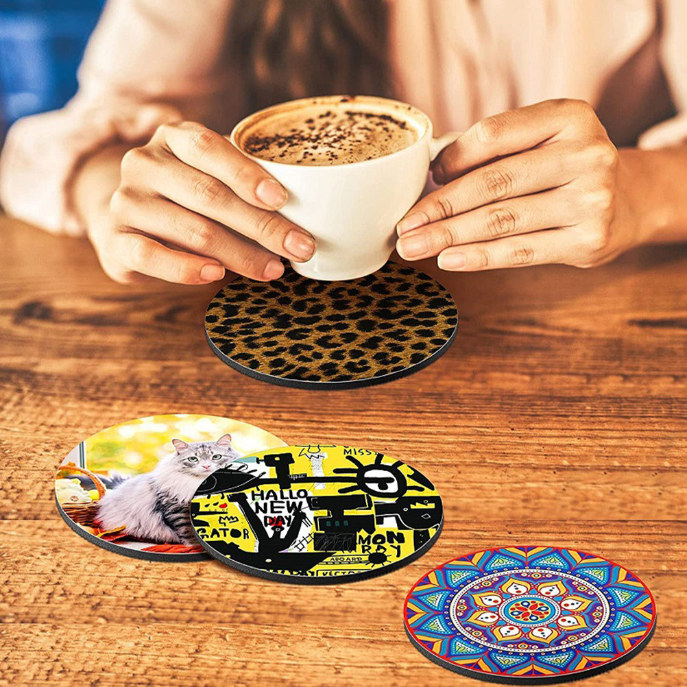 50 stuks ronde blanco onderzet - Coaster Sublimation Blank recensie en prijs