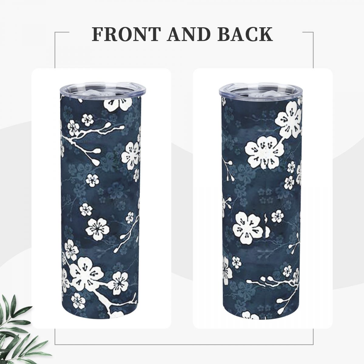 Marineblauw en wit kersenbloes - Tumbler 20Oz White recensie en prijs