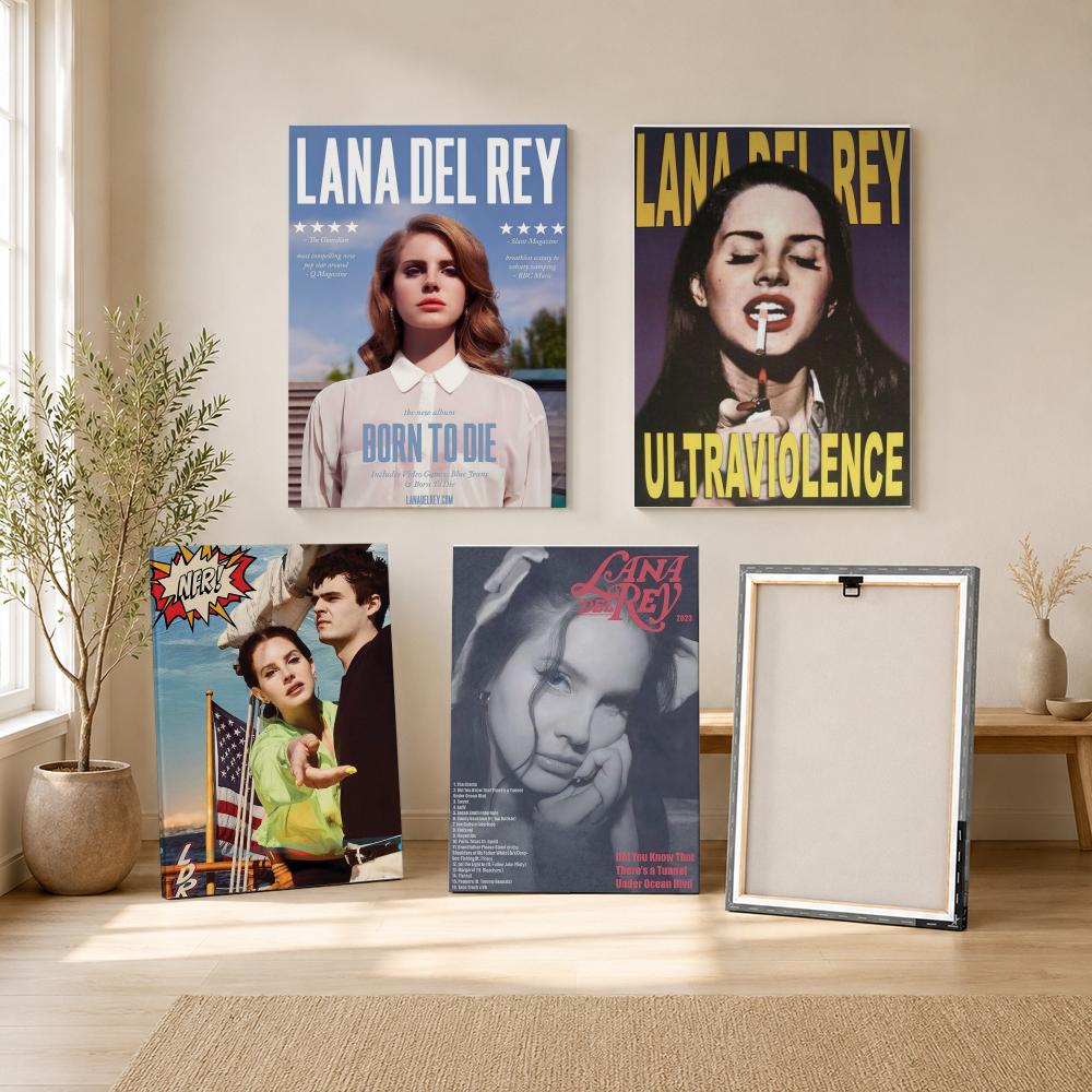Beroemde zangeres L-Lana Del R - Canvas Wrap Ready recensie en prijs