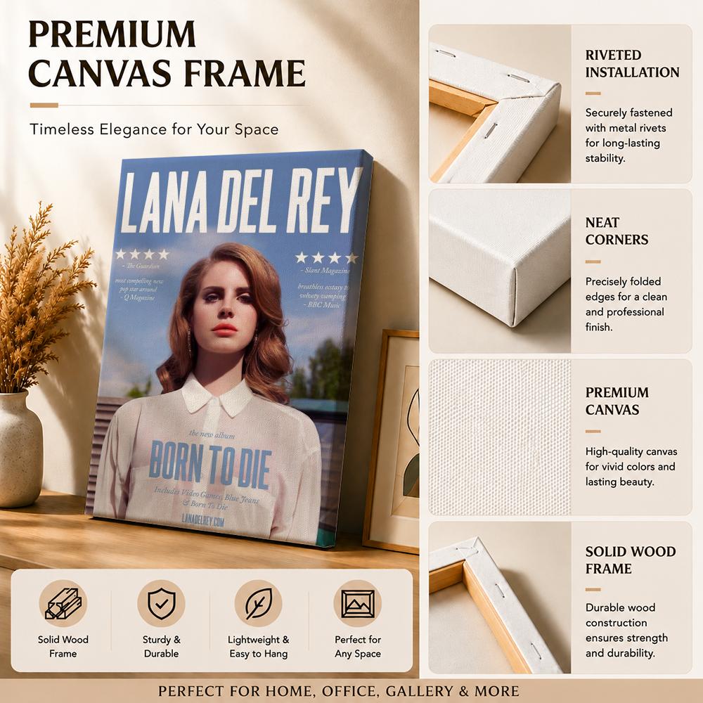 Beroemde zangeres L-Lana Del R - Canvas Wrap Ready recensie en prijs