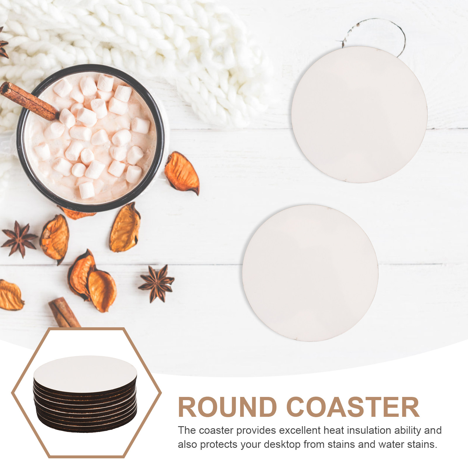 10 stuks sublimatie houten ond - Coaster Sublimation Blank recensie en prijs